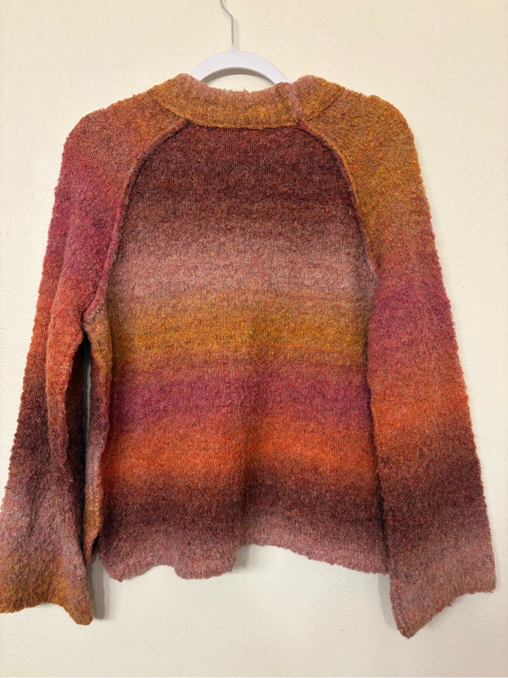 Natural Life Women’s Mauve/Rust/Pink Oversized Ombre Crewneck Sweater Medium - Picture 5 of 5